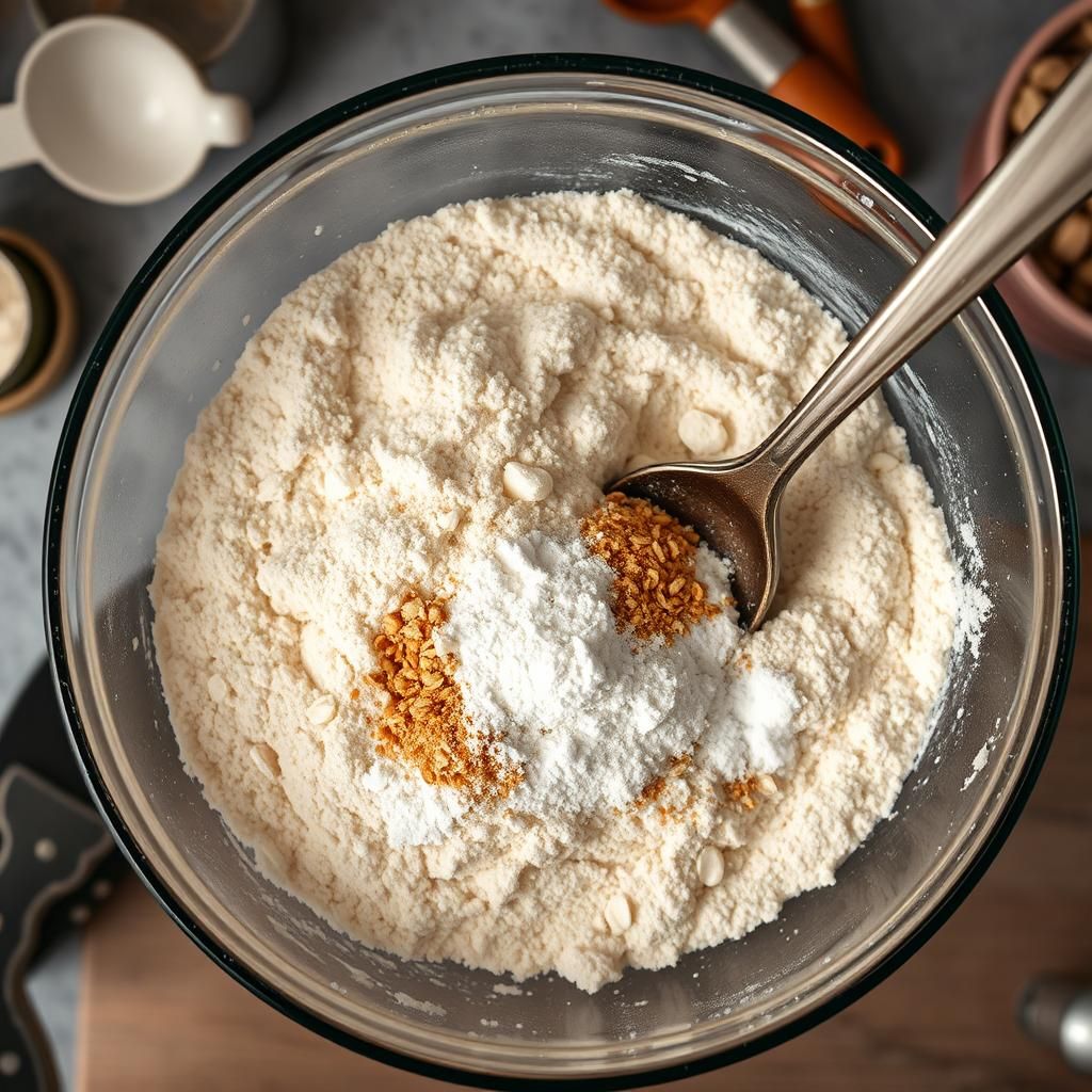 Mixing Dry Ingredients for Biscuits