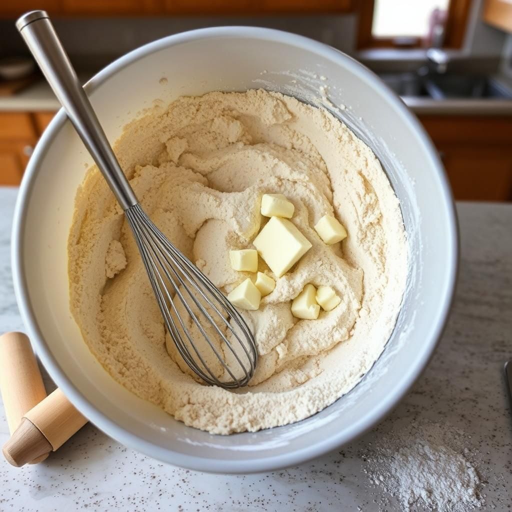 Mixing the Biscuit Dough