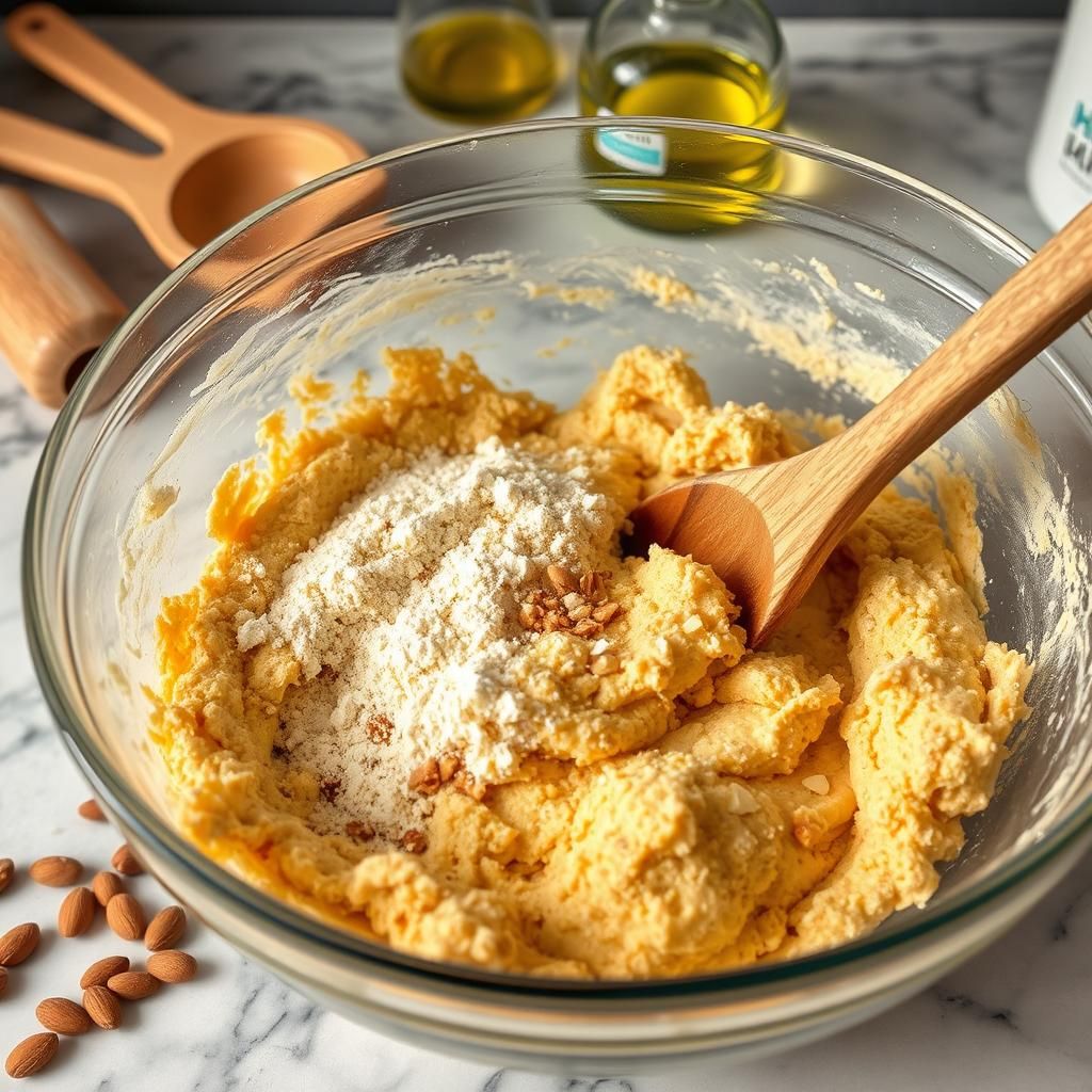 Mixing Keto Cracker Dough