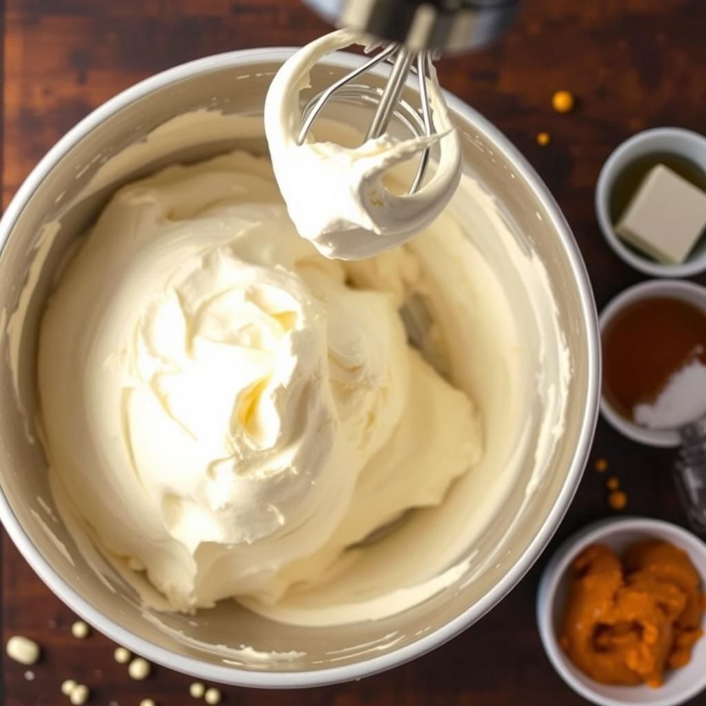 Mixing the Cream Cheese Filling