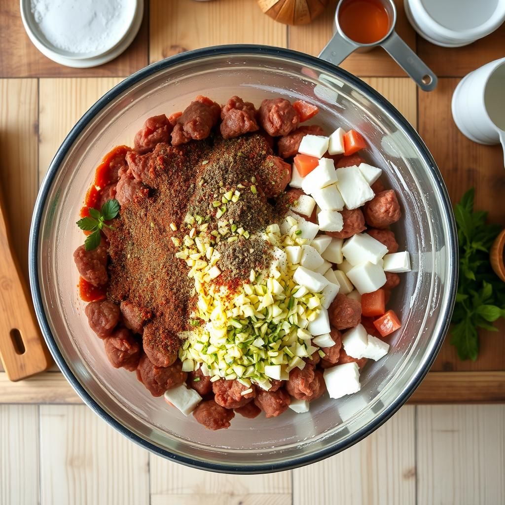 Mixing the Meat Mixture