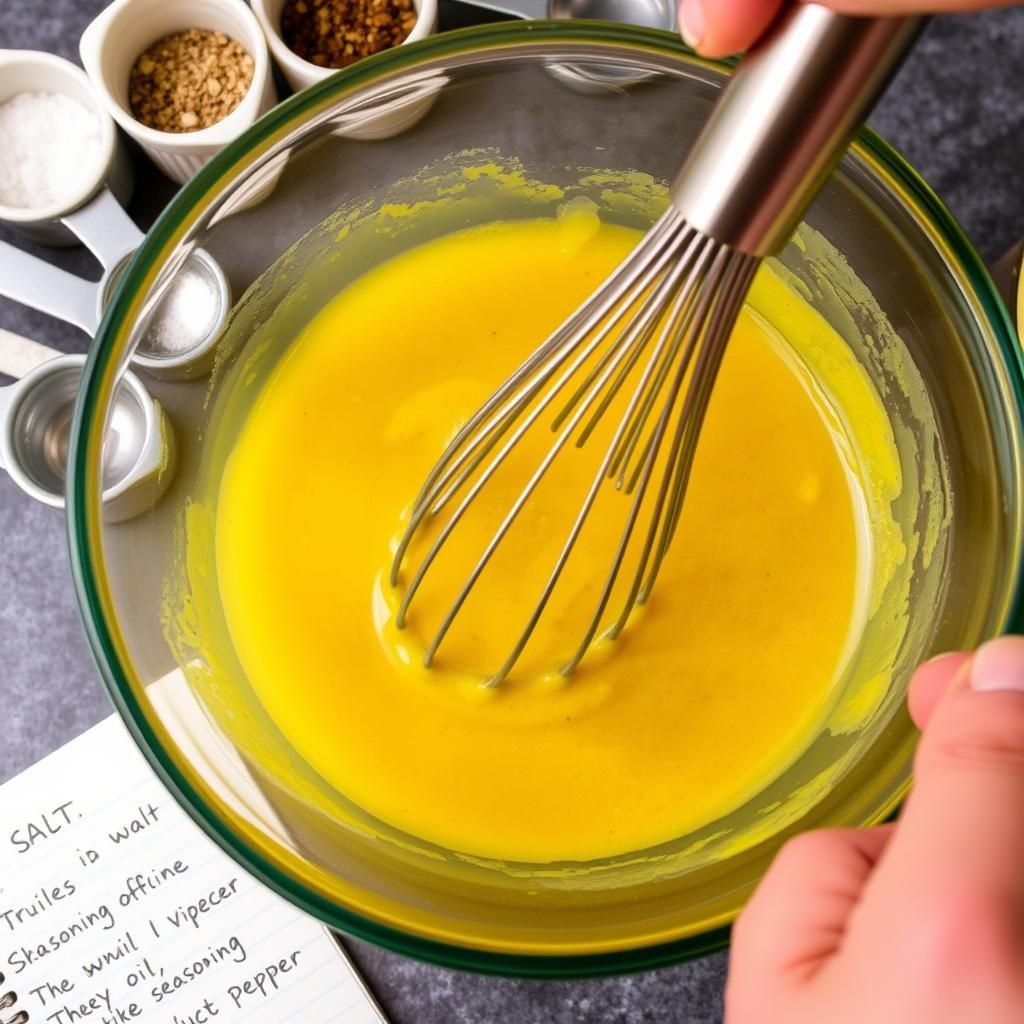 Mixing the Tangy Dressing