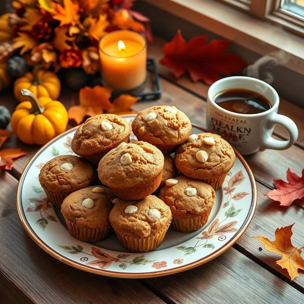 Muffins on a Festive Plate