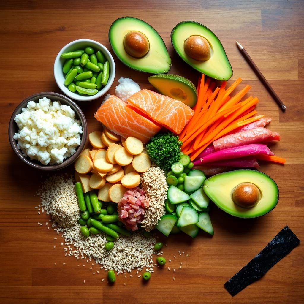 Nutritious Ingredients Displayed