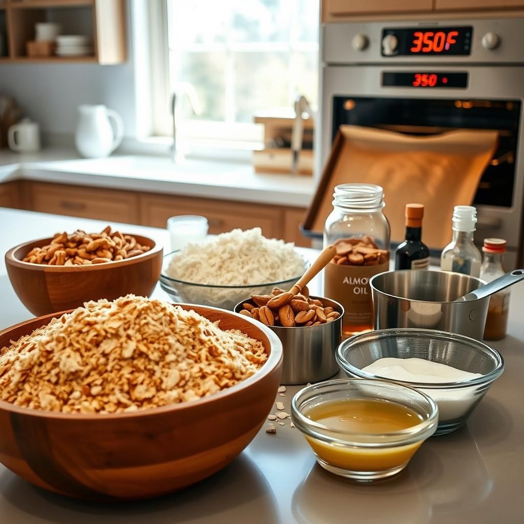Nutty & Crunchy Almond Flour Granola Preparation