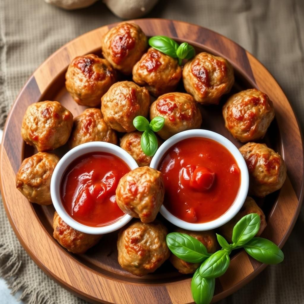 Oven-Baked Keto Meatballs Ready to Serve