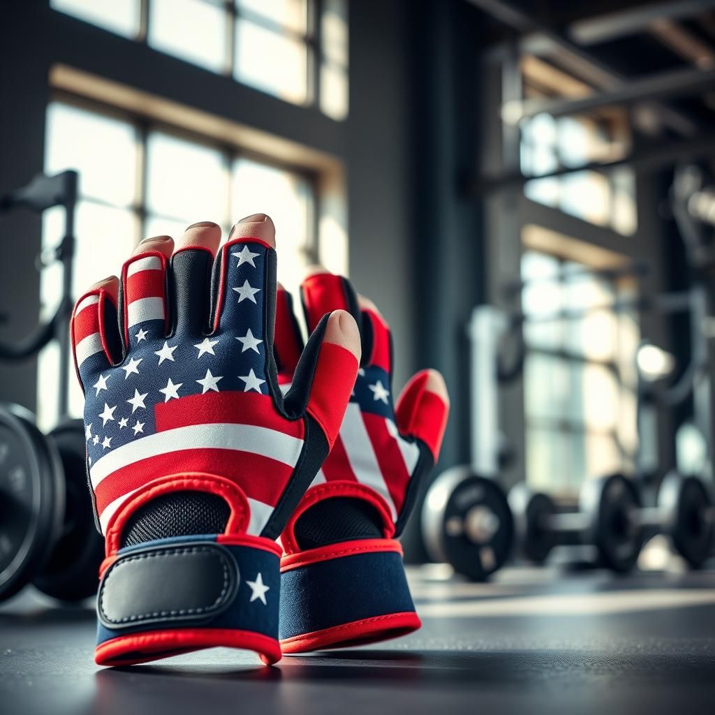 Patriotic Workout Gloves