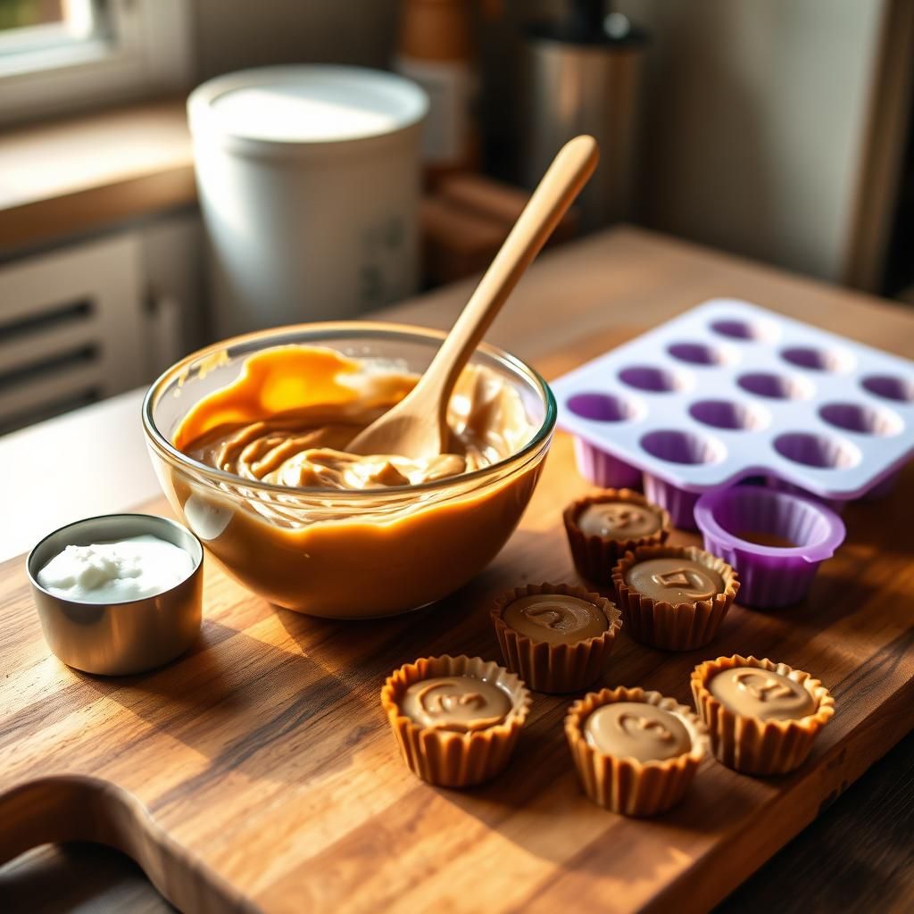 Peanut Butter Cup Bombs Creation (Mixing ingredients)