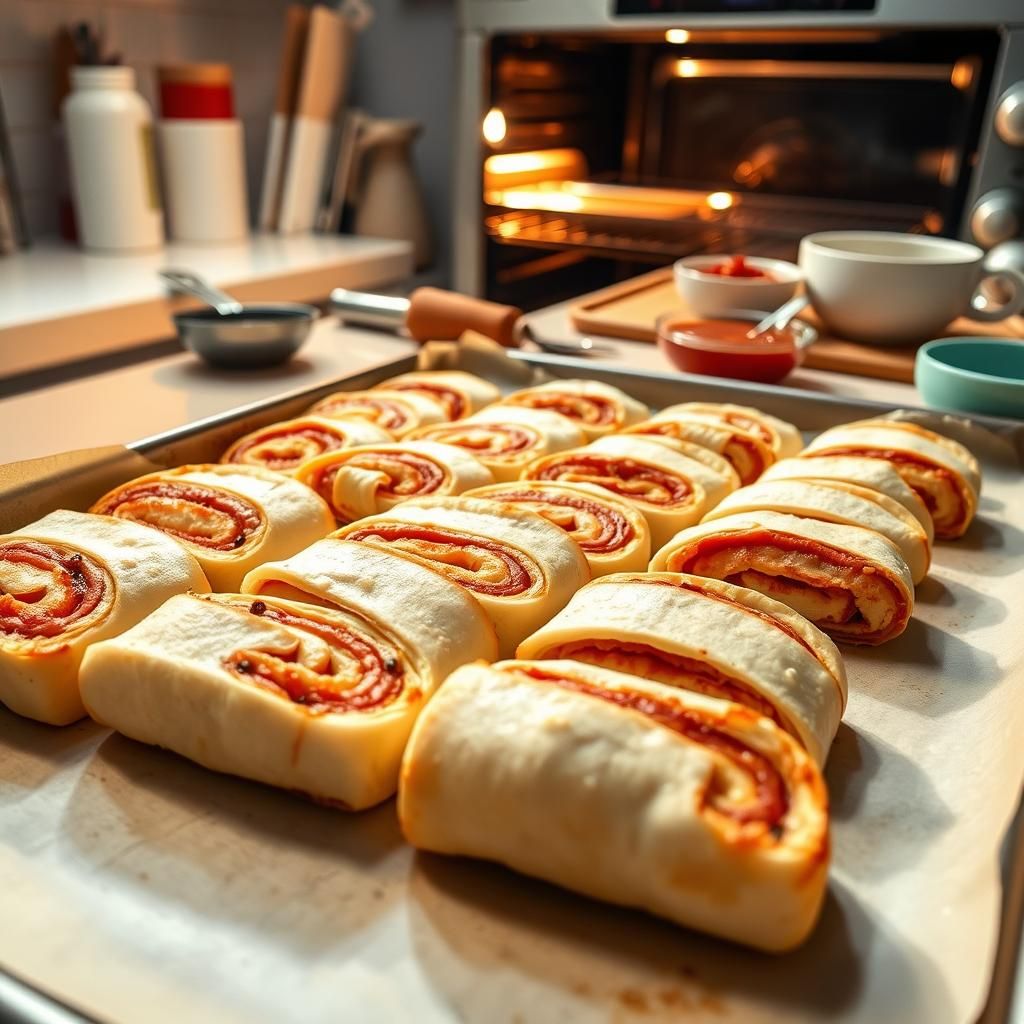 Pizza Rolls Ready for Baking