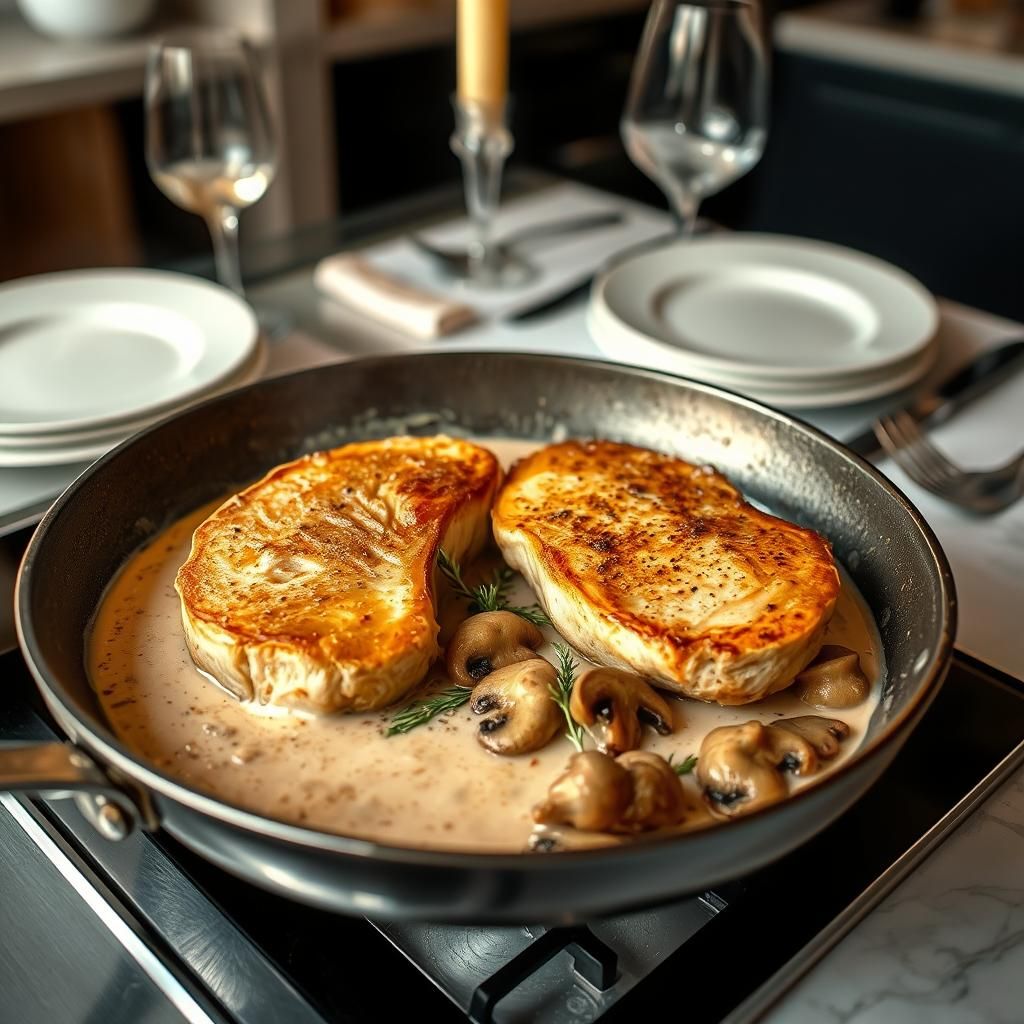 Pork Chops with Mushroom Cream Sauce