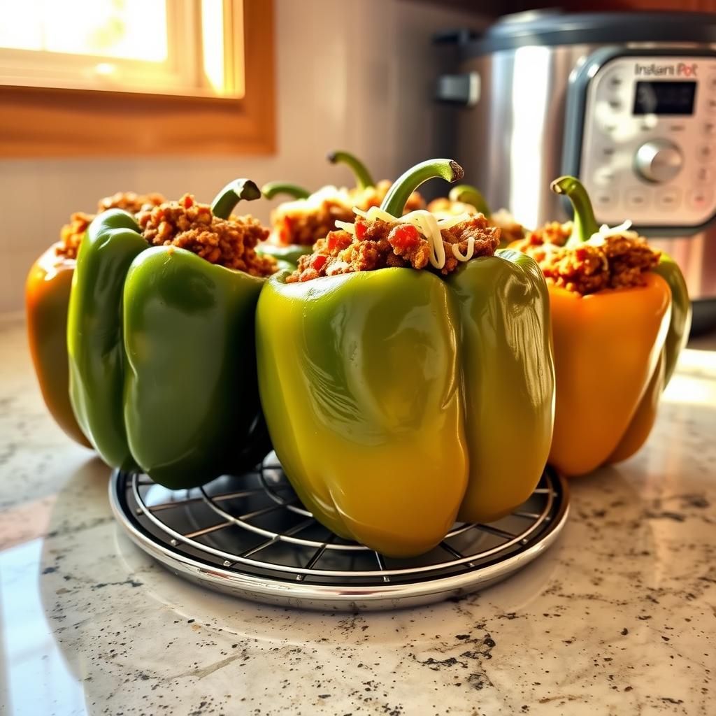 Stuffed Peppers Ready for Cooking