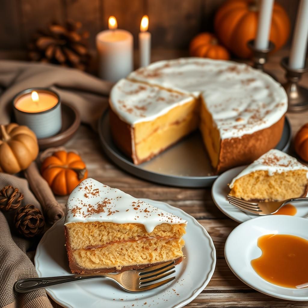 Sliced Keto Pumpkin Cheesecake Ready to Serve - Final dish photo