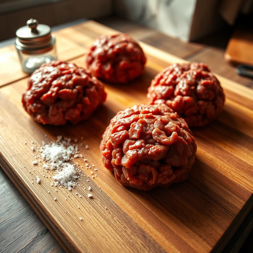 Preparing Beef Patties