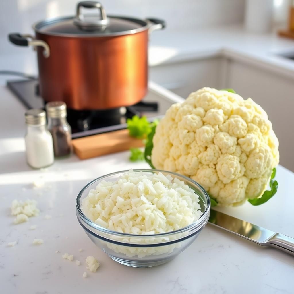 Preparing Cauliflower Rice