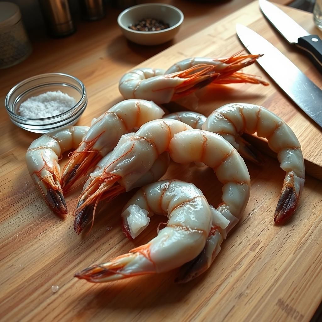 Preparing Fresh Shrimp