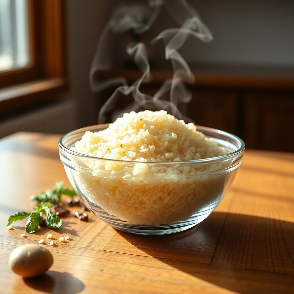 Quinoa in a Glass Bowl
