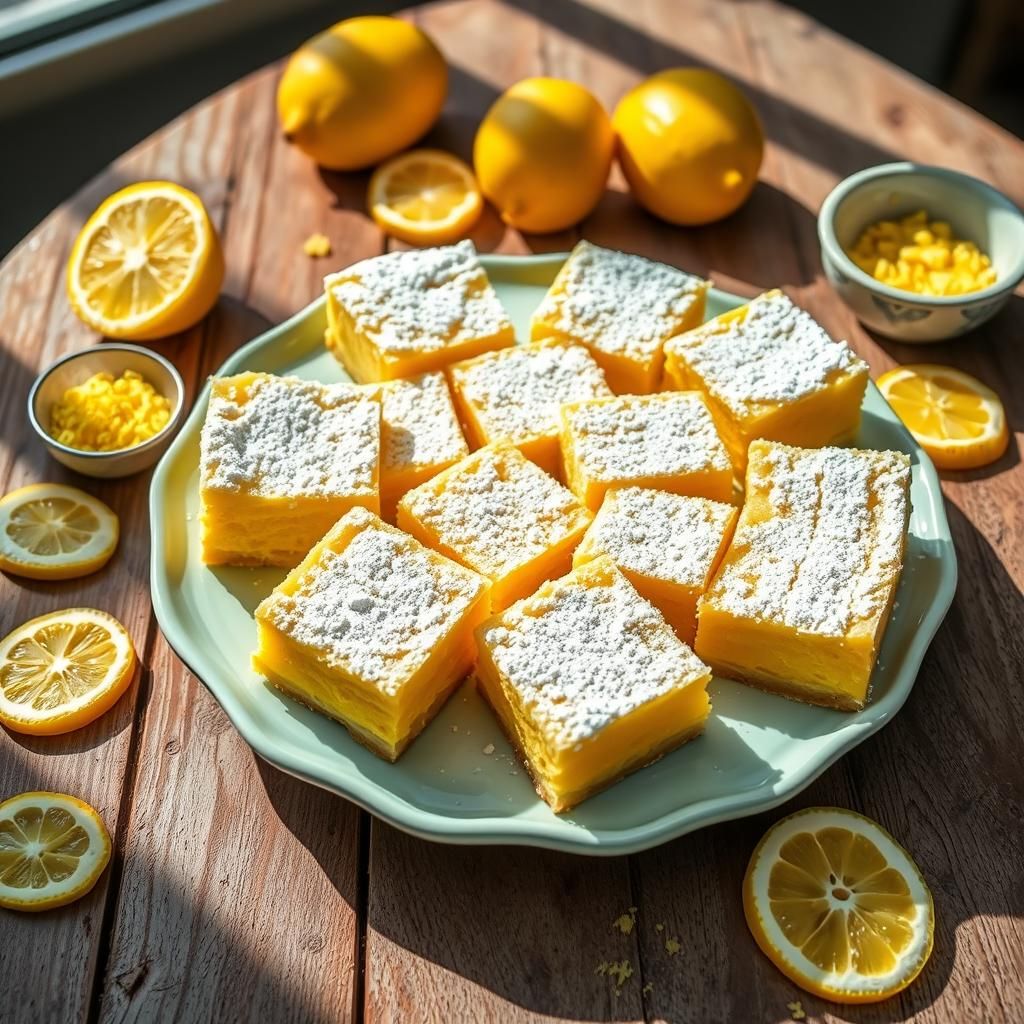 Refreshing Keto Lemon Bars Setting