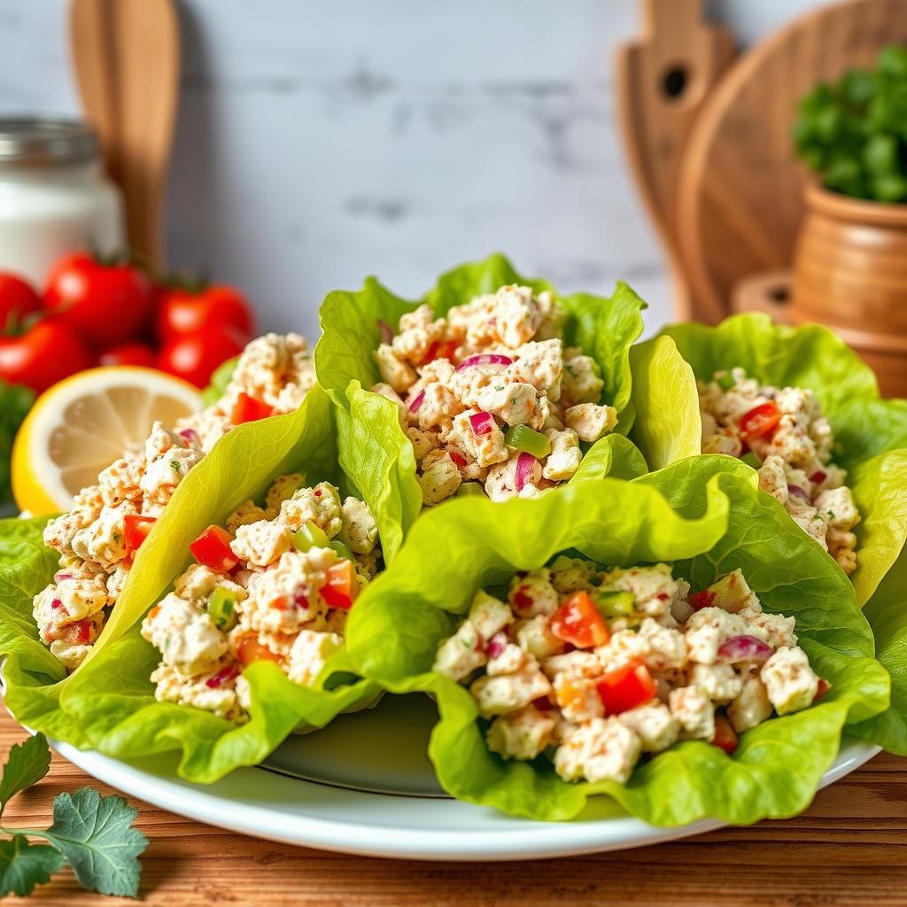 Refreshing Tuna Salad Lettuce Wraps
