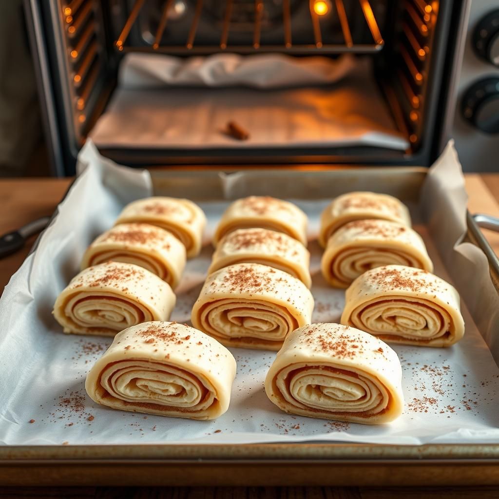 Roll-Ups Sliced and Ready for Baking