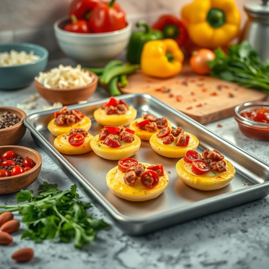 Sausage & Pepperoni Pizza Bites - Final dish photo