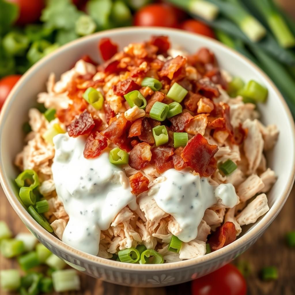 Keto Chicken Salad with Bacon and Ranch
