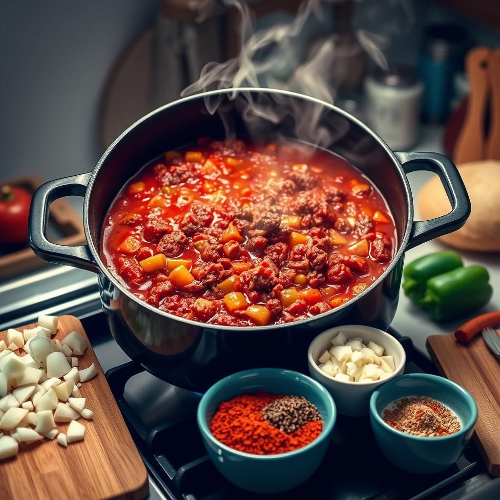 Savory Keto Chili Preparation