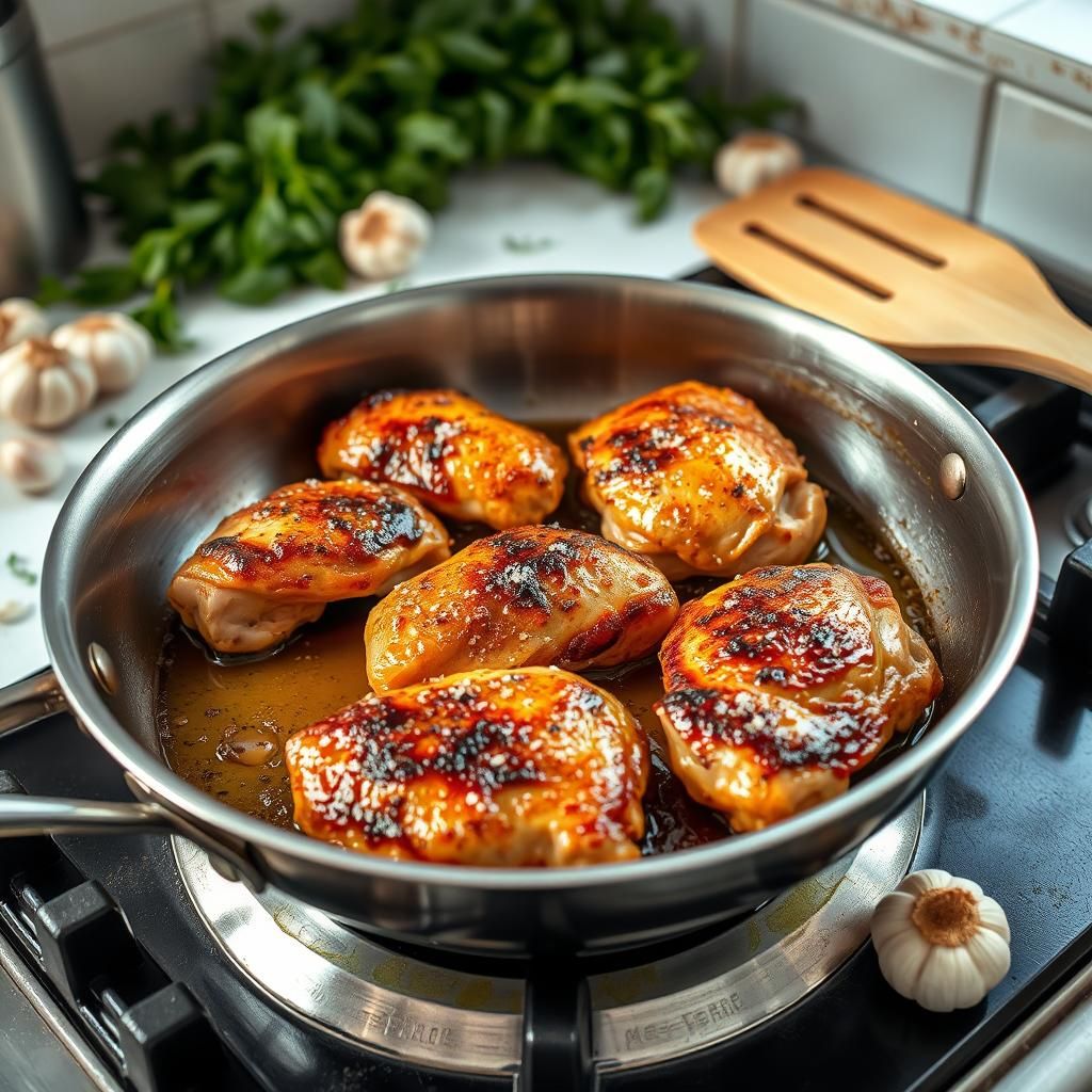 Searing Chicken in a Skillet