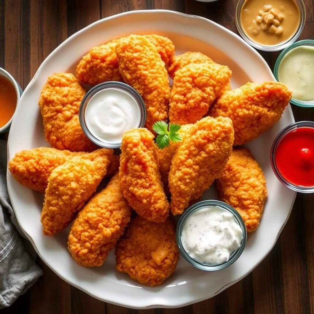 Serving the Fried Chicken Tenders