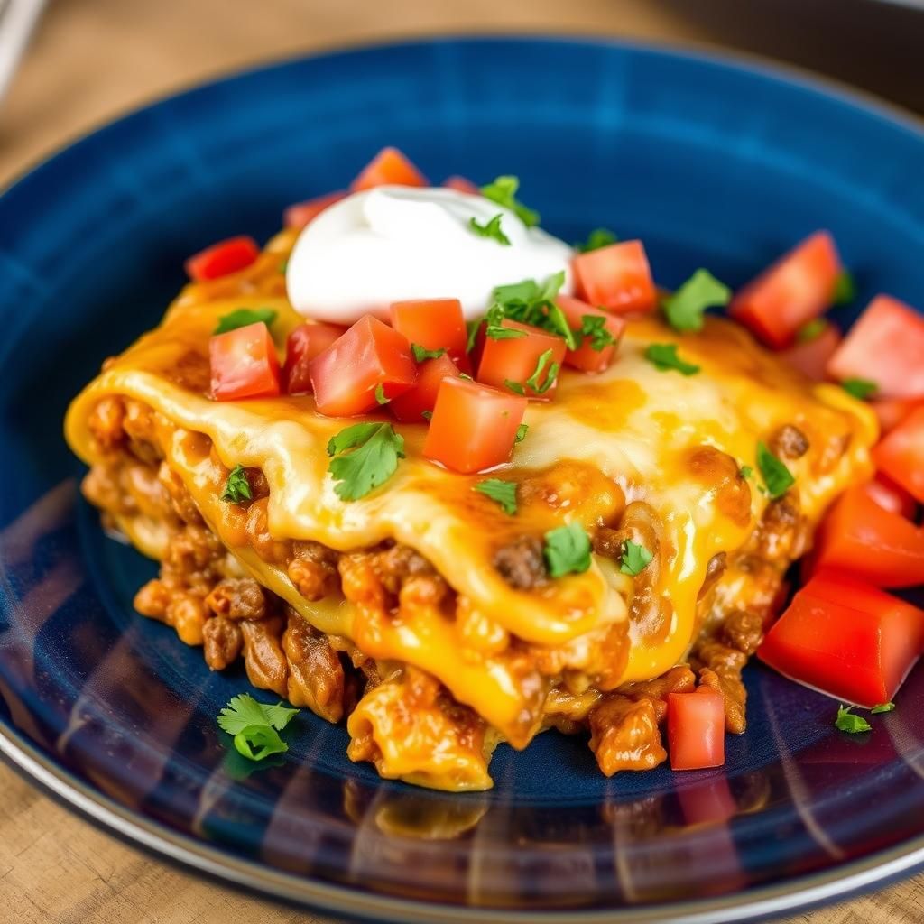 Serving the Taco Casserole