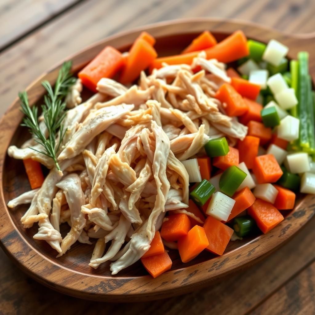 Shredded Chicken and Vegetables