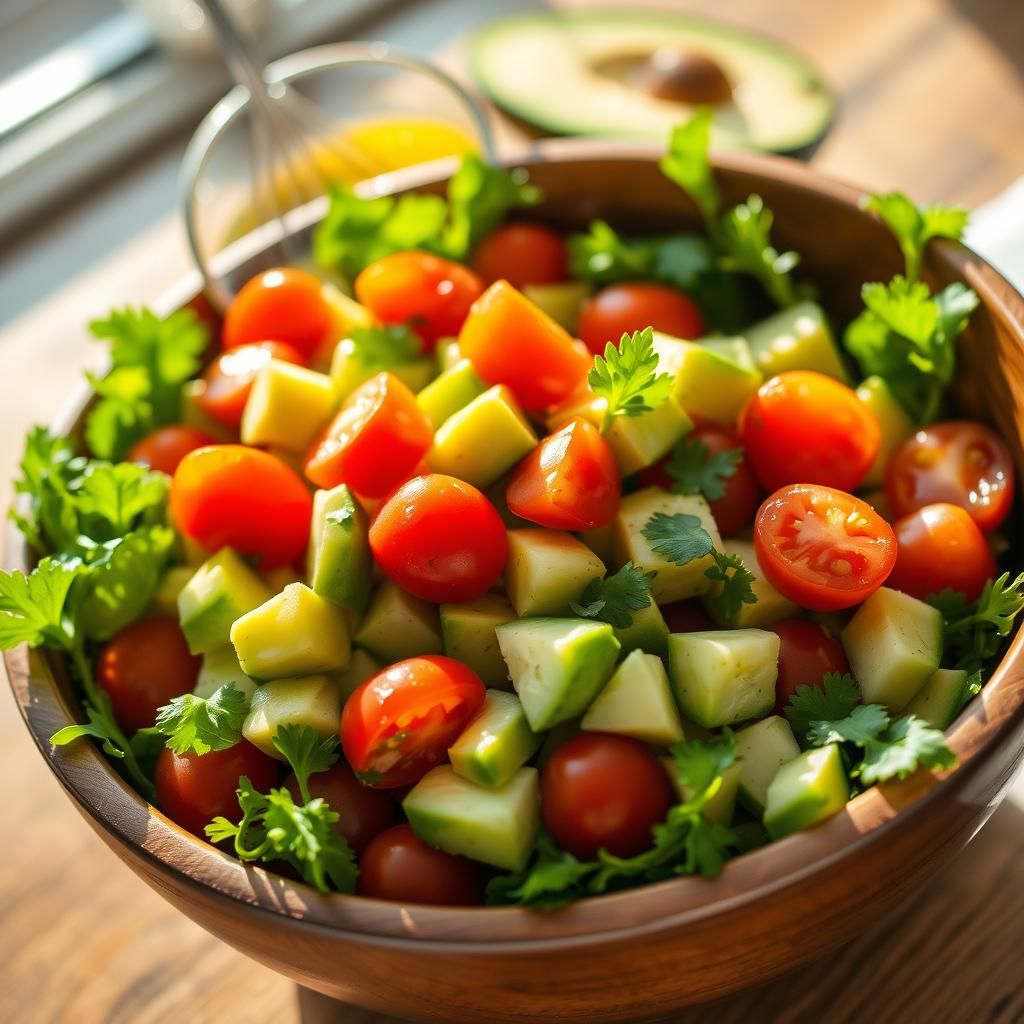 Simple Avocado Salad Preparation