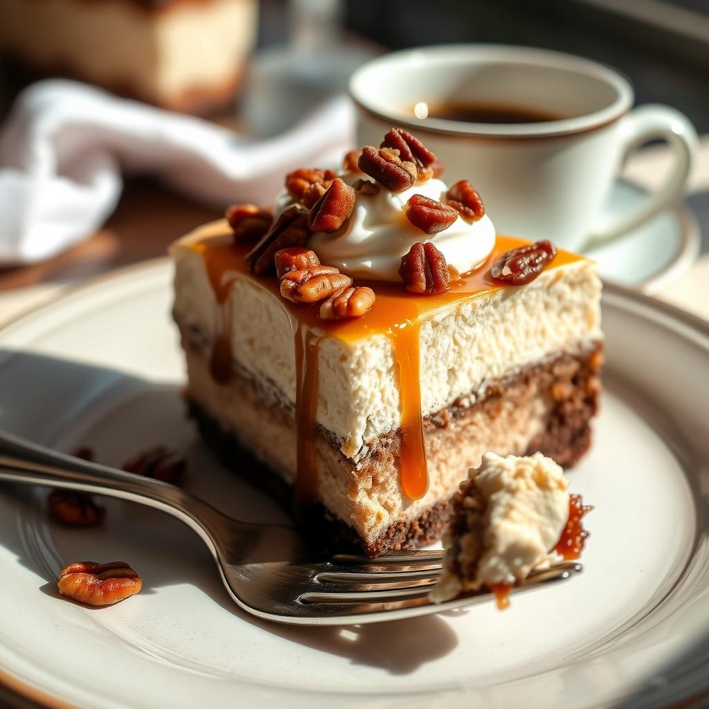 Slice of Cheesecake on Plate