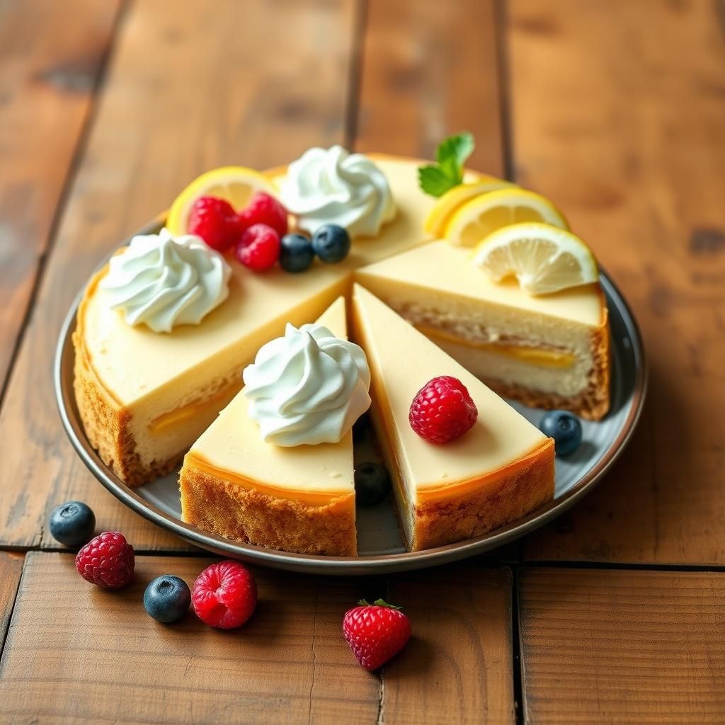 Sliced Cheesecake with Toppings