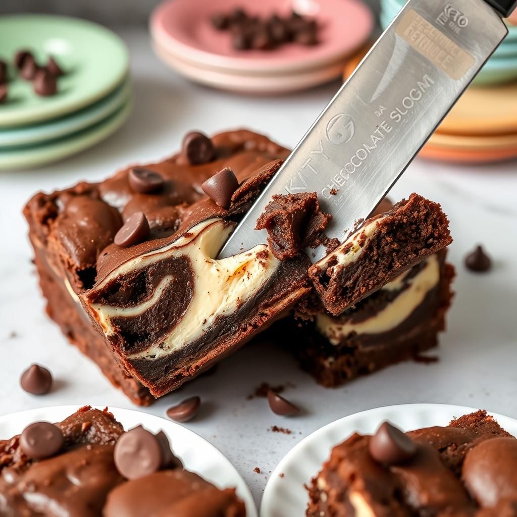 Slicing the Brownies - Final dish photo (sliced brownies)