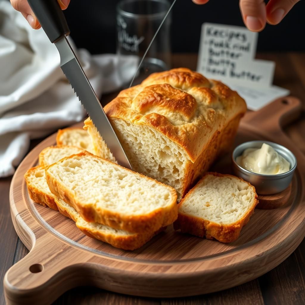 Slicing the Finished Bread