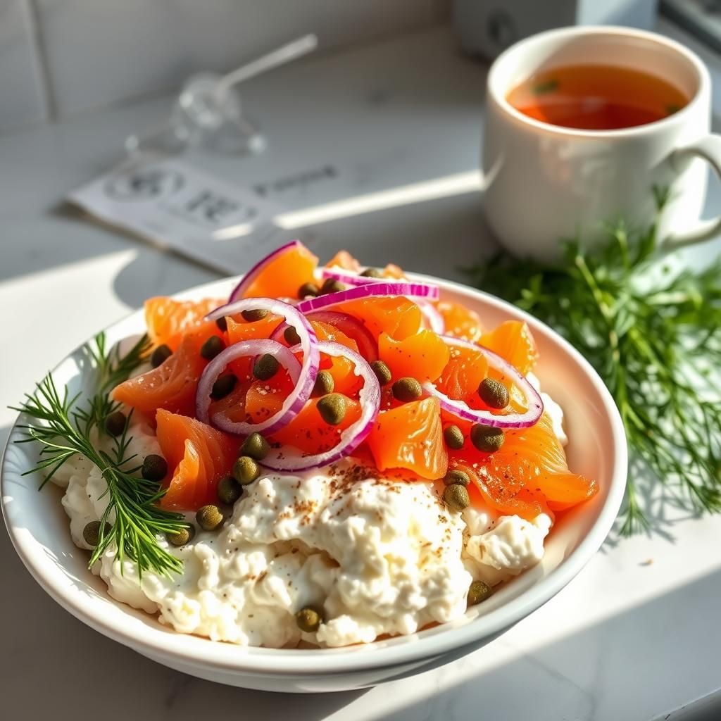 Smoked Salmon and Everything Bagel Bowl