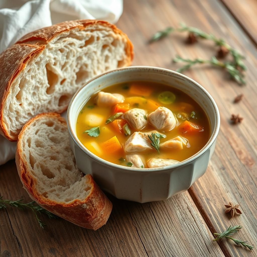 soup with bread