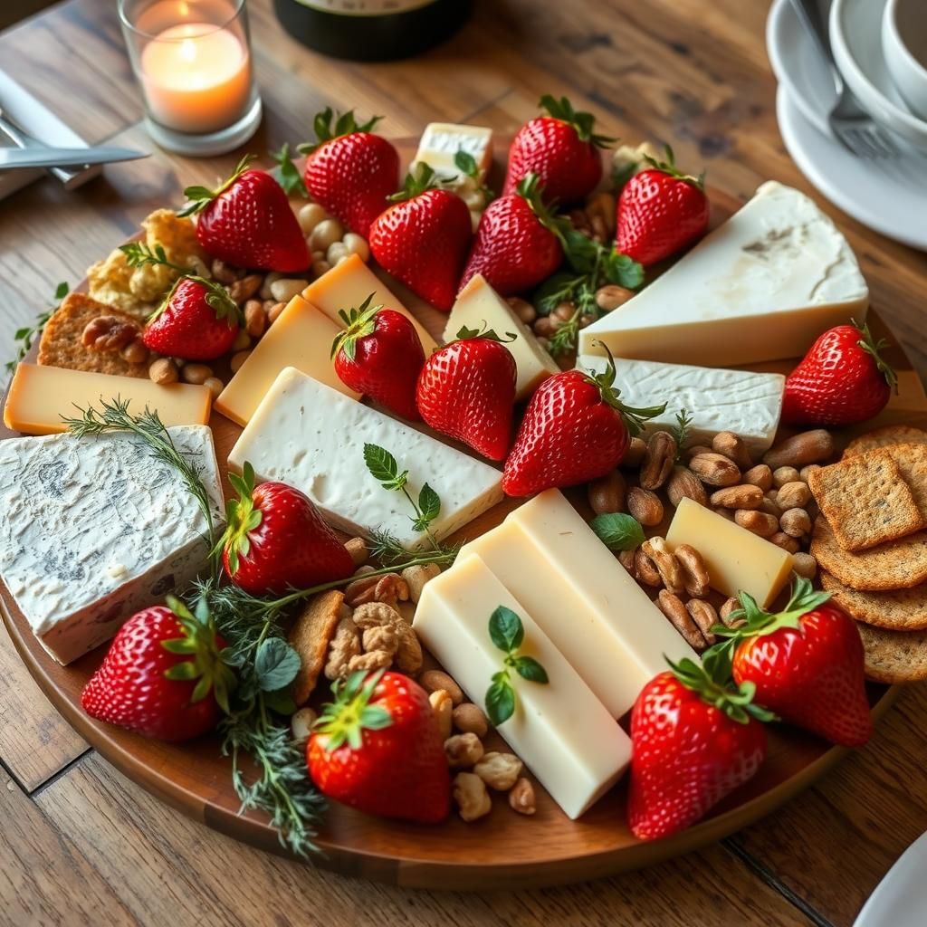 Strawberries Ready for a Cheese Board