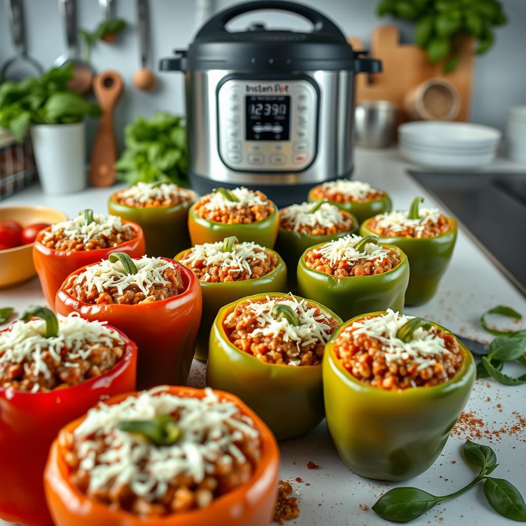 Stuffed Peppers Ready for the Instant Pot
