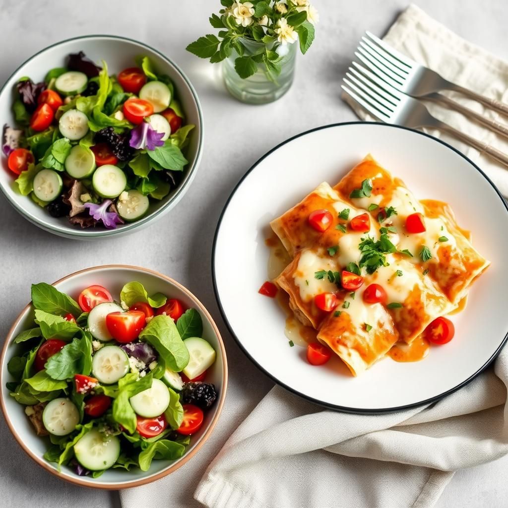 Serving with Side Salad