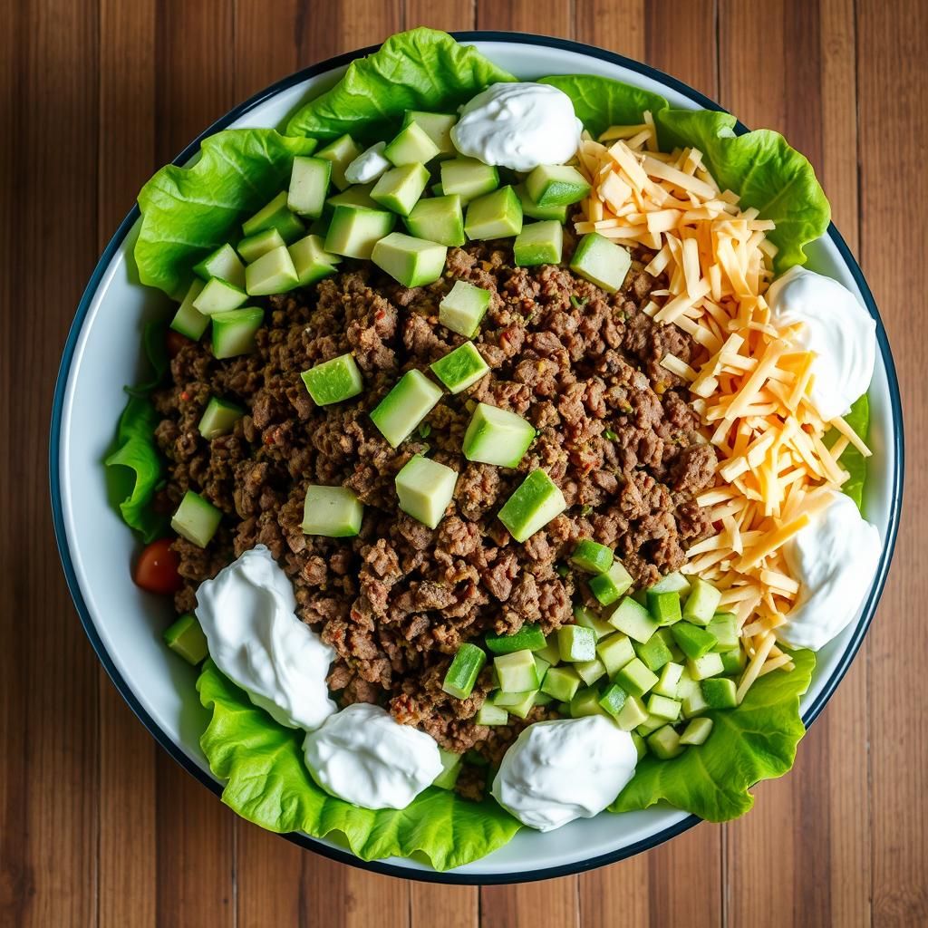 Assembling Taco Salad