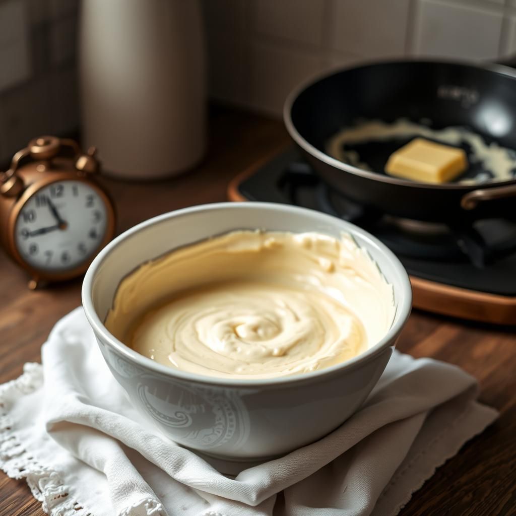 Keto Pancake Batter Resting