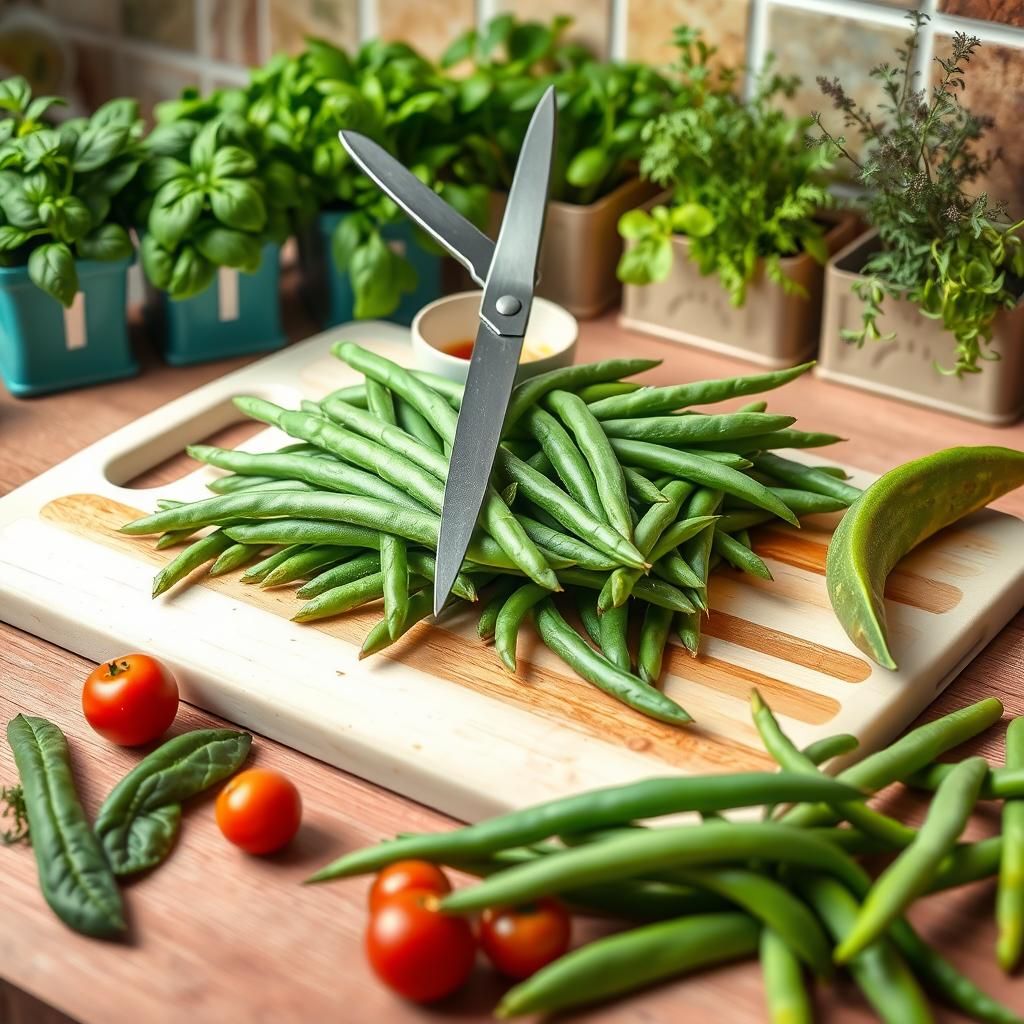 Trimming Fresh Green Beans