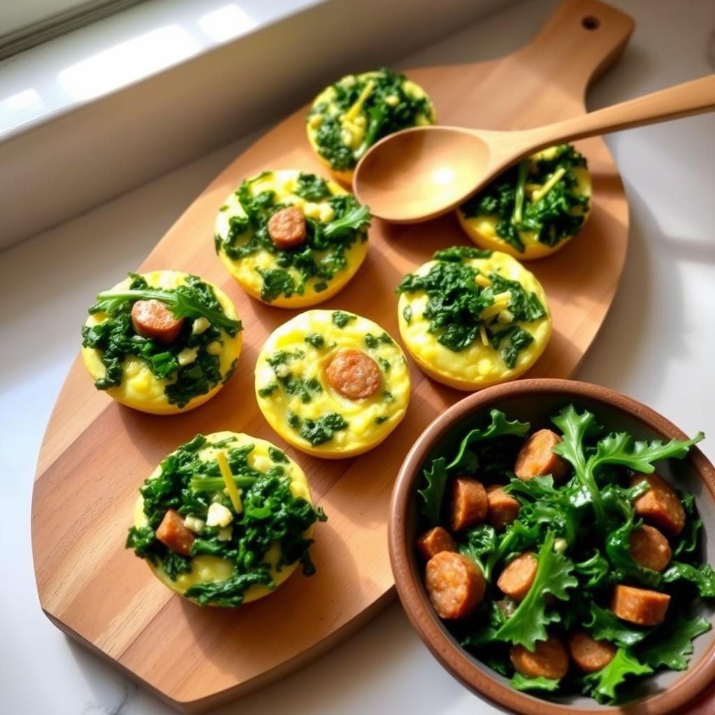 Turkey Sausage & Kale Egg Bites - Final dish photo