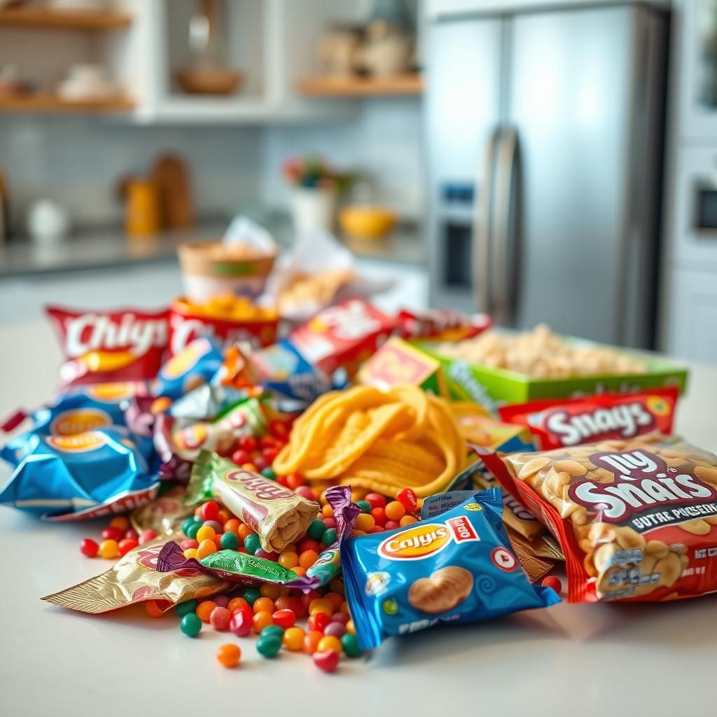 Ultra-Processed Snacks Display