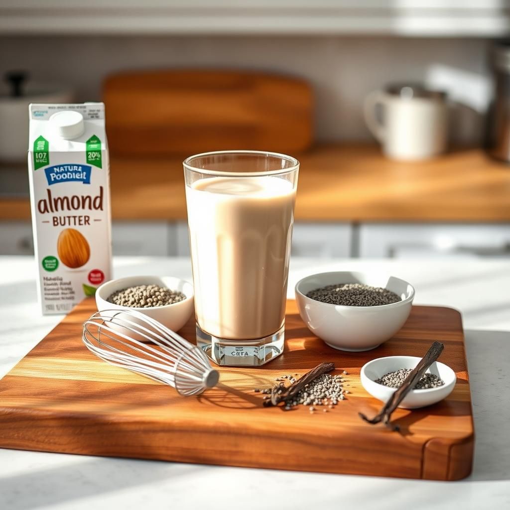 Vanilla Almond Butter Boost Ingredients Layout steps