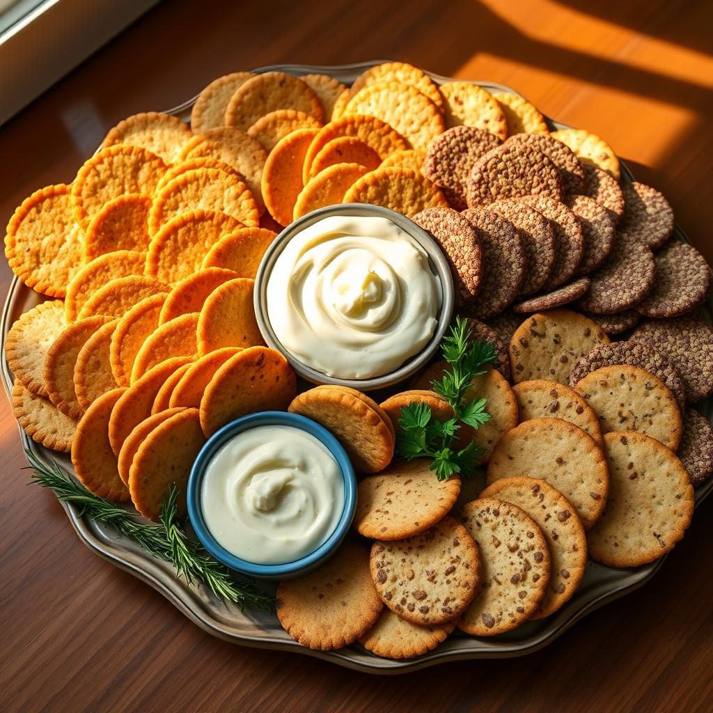 Variety of Finished Keto Crackers