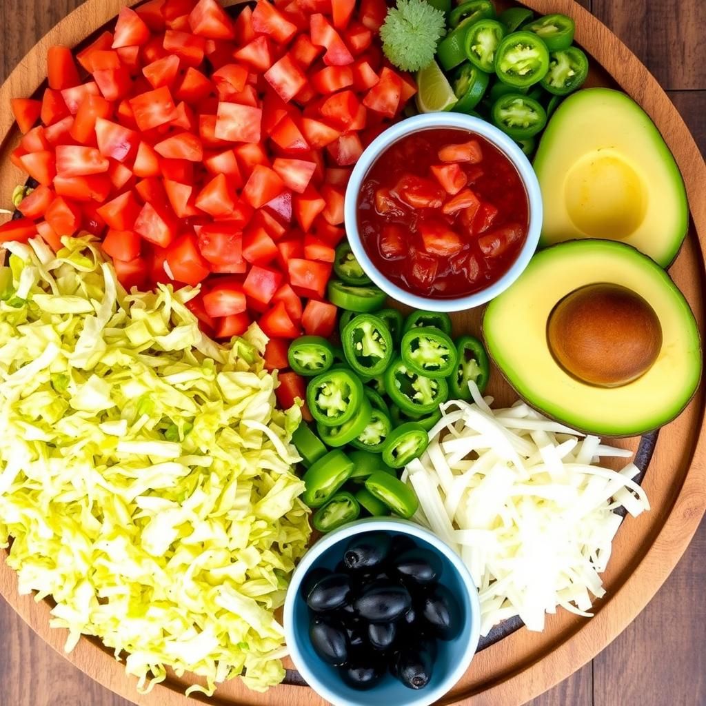Variety of toppings