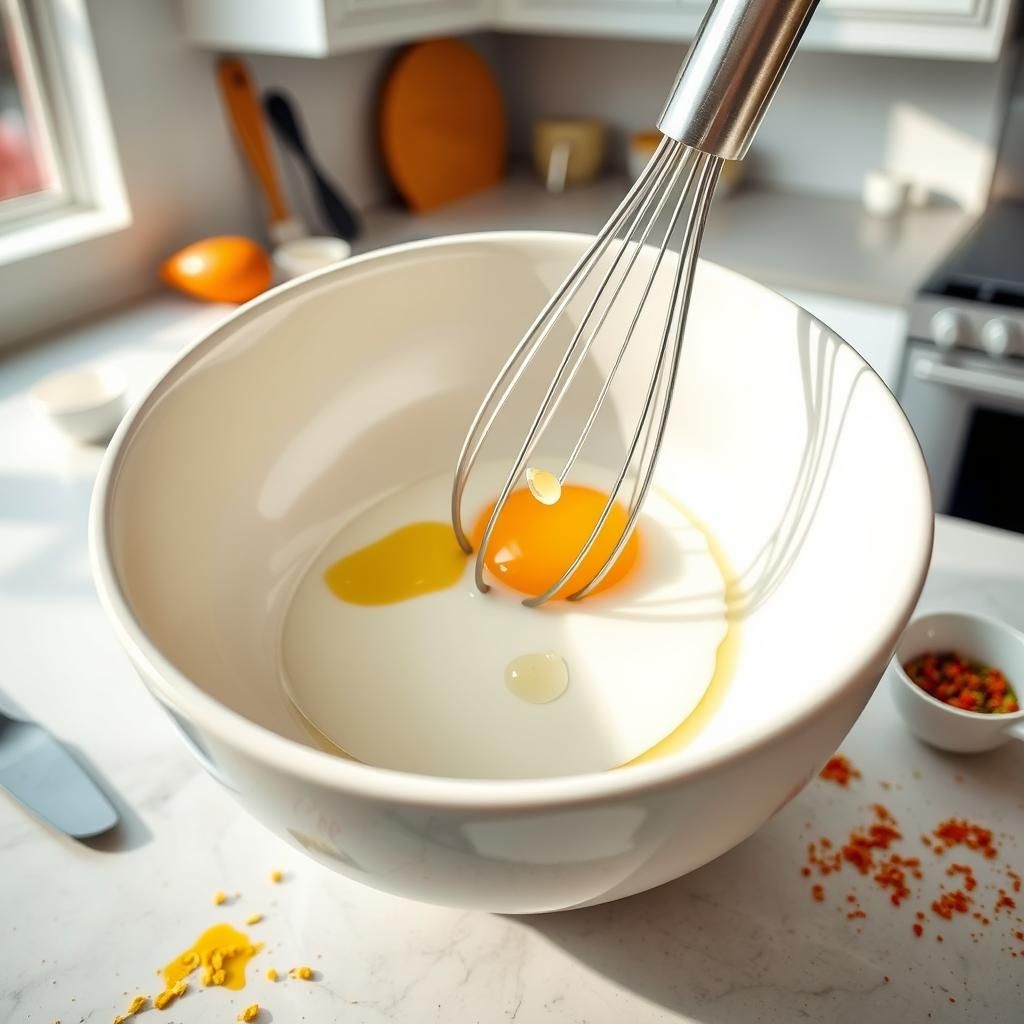 Whisking Eggs for Binding