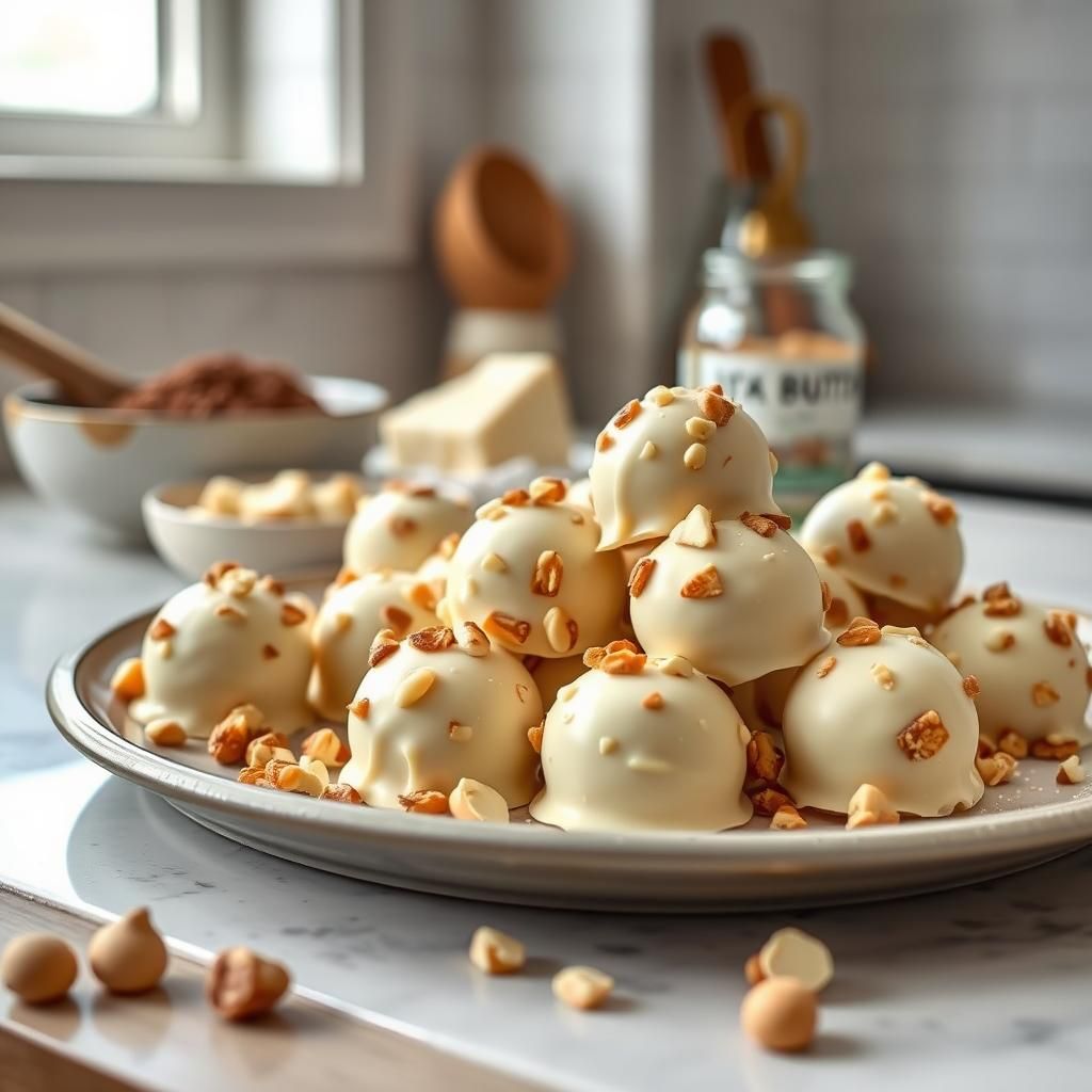 White Chocolate Macadamia Nut Fat Bombs